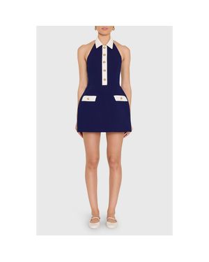 Amanda Uprichard Archer Halter Romper - Blue