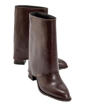Prologue Shoes Ellas Chunky Heel Boot - Brown
