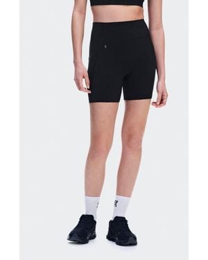 On Shoes Studio High Waist Pocket Bike Shorts - Black