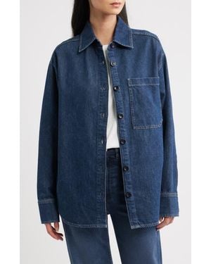 DL1961 Addison Button Up Overshirt - Blue
