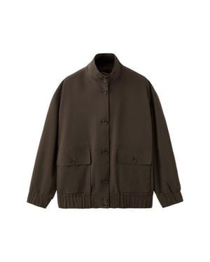 Mango Oversize Jacket - Brown