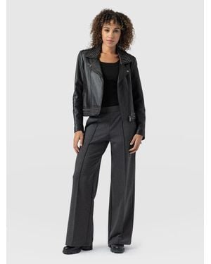 Saint + Sofia Keller Wide Leg Pant - Black