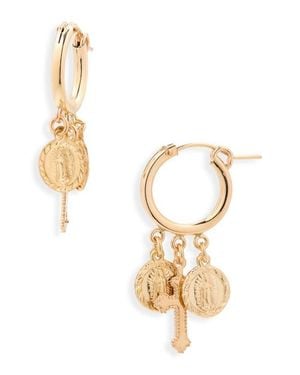 Child Of Wild Hail Mary Charm Drop Earrings - Metallic