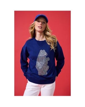 Terez Chicago Cubs Oversized Gemstone Logo Sweatshirt - Red