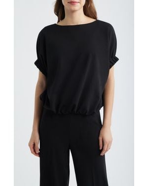 Anne Klein Boat Neck Dolman Sleeve Top - Black