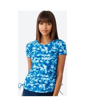 Calypsa Short Sleeve Adele Swim Top - Blue
