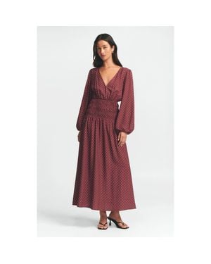 ST MRLO May Gather Dress - Red