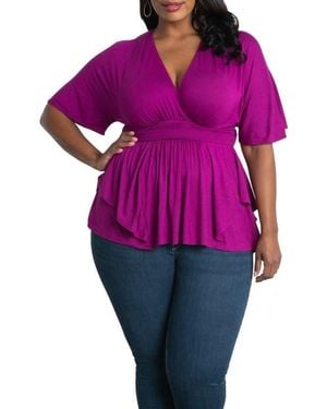 Kiyonna Promenade Top - Pink