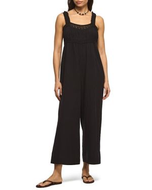 Lucky Brand Lace Yoke Jumpsuit - Black