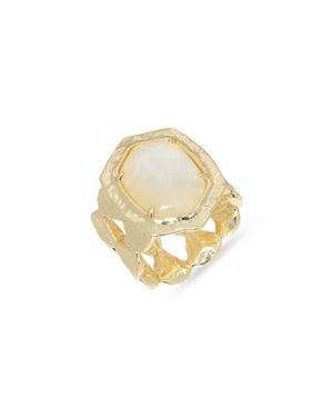 Kendra Scott Daphne Mother-Of-Pearl Cocktail Ring - Metallic