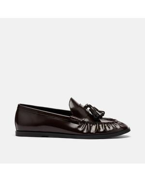 MARC NOLAN Morgan Patent Leather Tassel Loafers - Black