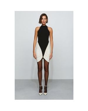 Et Ochs Atticus Knit Combo Mini Dress - Gray