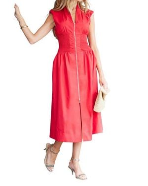 Bishop + Young Skye Zip Front Dress - Red