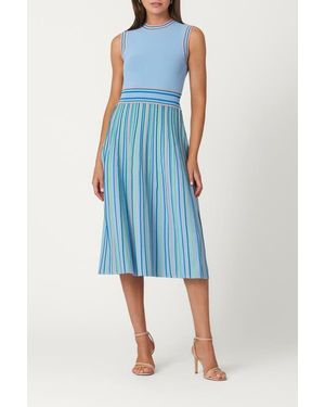 Shoshanna Maidstone Stripe Knit Crosby Dress - Blue