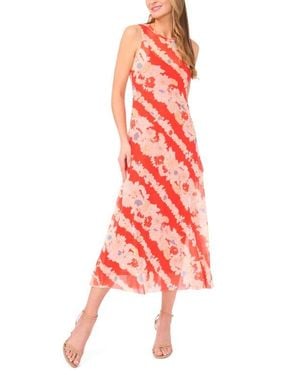 Ted Baker Mariella Floral Sleeveless Mesh Maxi Dress - Red