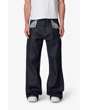 MNML Mule Pocket Kick Flare Jeans - Black