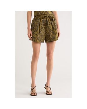 Ulla Johnson Rowan Tie Waist Shorts - Green