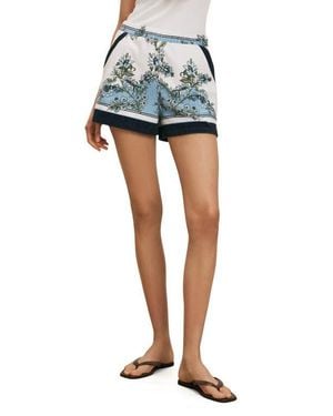 Veronica Beard Tijana Pull-On Shorts - Blue