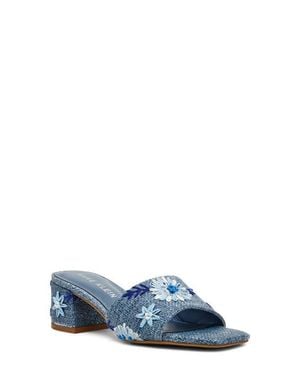Anne Klein Dolls Block Heel Sandal - Blue