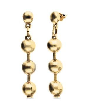 Uno De 50 Long Ball Earrings Plated - Metallic