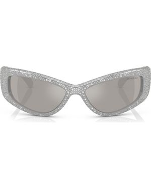 Swarovski 60Mm Irregular Sunglasses - Gray