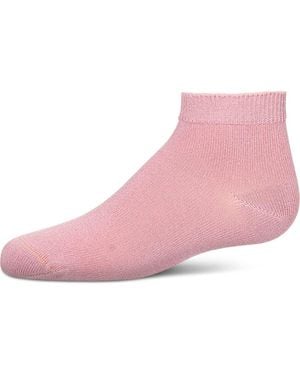 Memoi Basic Silky-Soft Gauge Ankle Sock - Pink