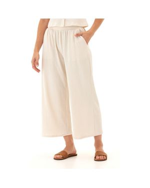Threads For Thought Ivanna Textured Jersey Wide Leg Pants - Natural