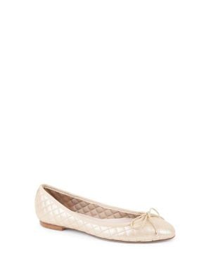 Paul Mayer Lido Quilted Ballet Flat - Natural