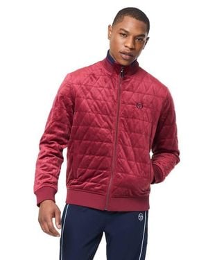 Sergio Tacchini Redi Quilted Velour Bomber Jacket