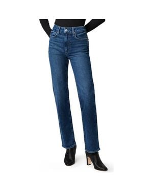 PAIGE Stevie High Waist Ankle Straight Leg Jeans - Blue