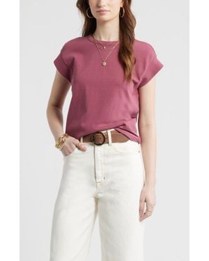Treasure & Bond Drop Shoulder T-Shirt - Red