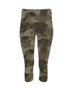 Lezat Mae Organic Cotton High Waisted Capri Legging - Green