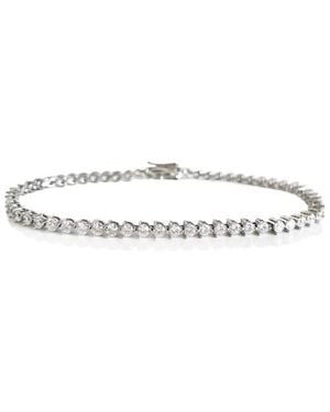 Leni James The Kate 3Mm Tennis Anklet - Metallic