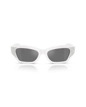Swarovski 50Mm Cat Eye Sunglasses - White