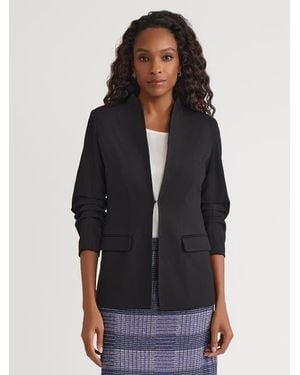 Misook Tailored Luxestretch Ponte Blazer - Black