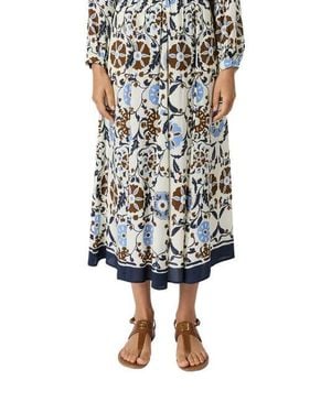 Gerard Darel Jonia Floral Print Midi Skirt - Black