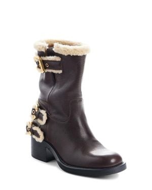Chloé Genuine Shearling Dakota Boot - Black