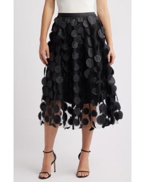 NIKKI LUND Kretsa Circle Appliqué Skirt - Black