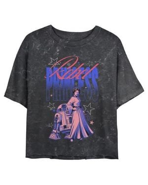 Star Wars Junior's Rebel Princess Stars T-Shirt - Black