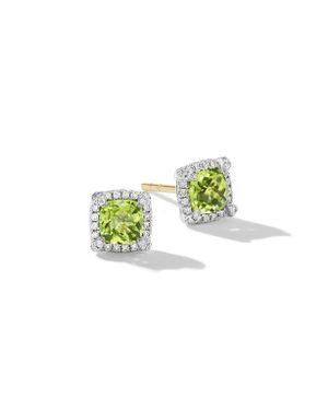 David Yurman Chatelaine Pavé Bezel Stud Earrings - Blue