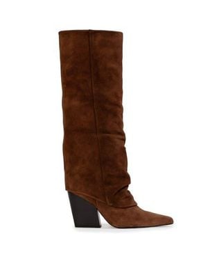 Black Suede Studio Nev 100 Boot - Brown