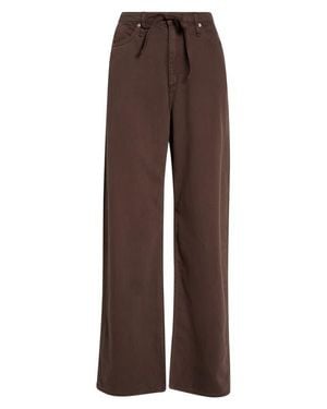 Rag & Bone Featherweight Phoebe Drawstring Wide Leg Jeans - Brown