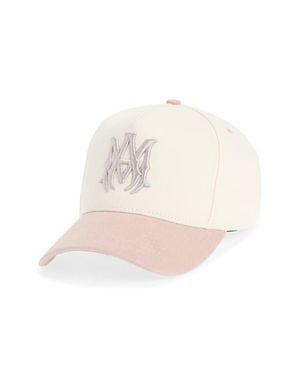 Amiri Embroidered Monogram Two Tone Canvas Snapback Baseball Cap - White