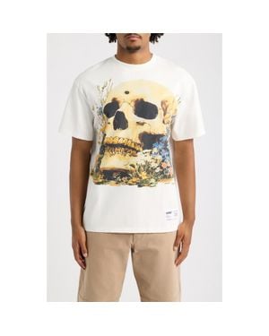 Memory Lane Bloom Relic Oversize Cotton Graphic T-Shirt - White