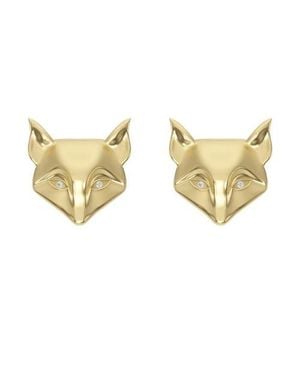 DESERI Fox Stud Earrings - Metallic