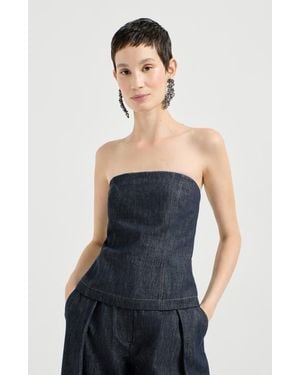 Brunello Cucinelli Bandeau Top - Blue