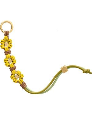 Maison De Sabre Bloom Edition Leather Wristlet Charm - Metallic