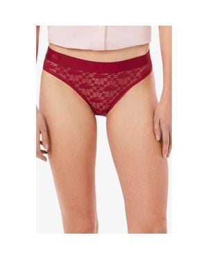 Lacoste Lace Bikini Briefs - Red