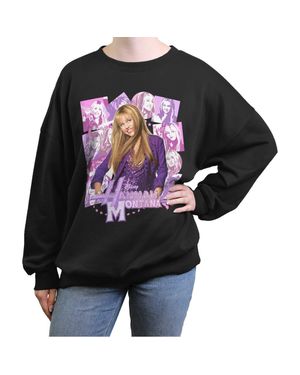 Hannah Montana Junior's Star Pose Collage Sweatshirt - Black