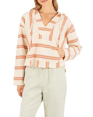 Hurley Endless Stripe Baja Hoodie - Natural